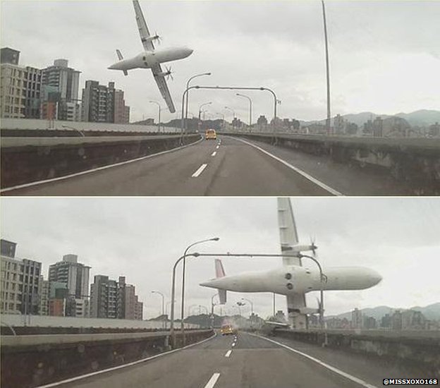Impressionnante catastrophe d avion à Taïwan Chine